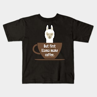Coffee Llama Kids T-Shirt
